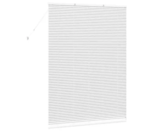 Logu Žalūzija Ar Aizkariem Cits Balta 80 X 130 Cm Alumīnijs Vidaxl