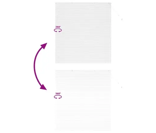 Aknarulo Kardinatega Valge Alumiinium