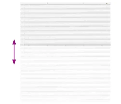 Aknarulo Kardinatega Valge Alumiinium