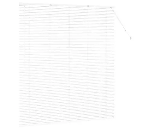 Logu Žalūzija Ar Aizkariem Cits Balta 160 X 175 Cm Alumīnijs Vidaxl