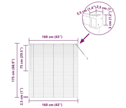 Logu Žalūzija Ar Aizkariem Cits Balta 160 X 175 Cm Alumīnijs Vidaxl