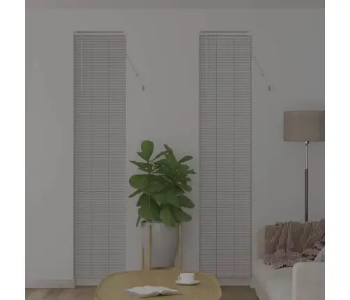 Logu Žalūzija Ar Aizkariem Cits Balta 40 X 220 Cm Alumīnijs Vidaxl