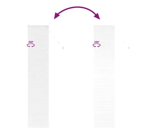 Logu Žalūzija Ar Aizkariem Cits Balta 80 X 130 Cm Alumīnijs Vidaxl