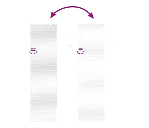 Aknarulo Kardinatega Valge Alumiinium