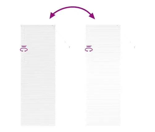 Langų Žaliuzė Su Užuolaidomis Balta Aliuminis