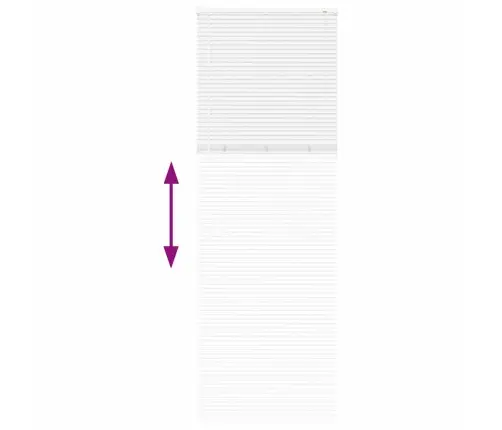 Langų Žaliuzė Su Užuolaidomis Balta Aliuminis