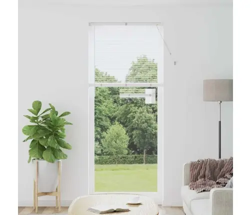 Logu Žalūzija Ar Aizkariem Cits Balta 90 X 220 Cm Alumīnijs Vidaxl