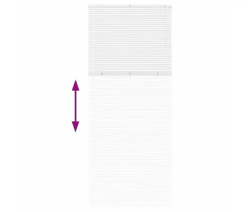 Aknarulo Kardinatega Valge Alumiinium