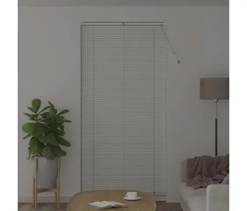 Logu Žalūzija Ar Aizkariem Cits Balta 100 X 220 Cm Alumīnijs Vidaxl