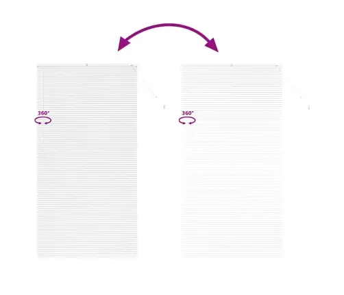 Logu Žalūzija Ar Aizkariem Cits Balta 120 X 220 Cm Alumīnijs Vidaxl