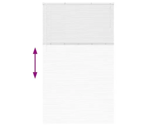 Logu Žalūzija Ar Aizkariem Cits Balta 80 X 130 Cm Alumīnijs Vidaxl