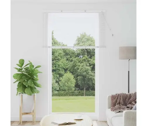 Langų Žaliuzė Su Užuolaidomis Balta Aliuminis