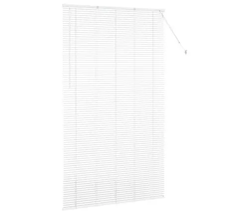 Langų Žaliuzė Su Užuolaidomis Balta Aliuminis