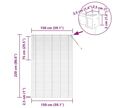 Logu Žalūzija Ar Aizkariem Cits Balta 150 X 220 Cm Alumīnijs Vidaxl