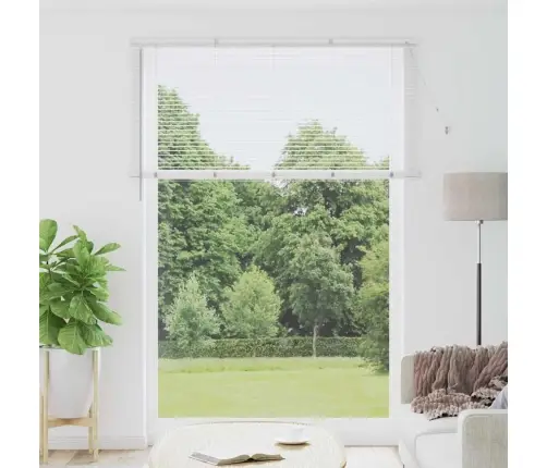 Logu Žalūzija Ar Aizkariem Cits Balta 155 X 220 Cm Alumīnijs Vidaxl