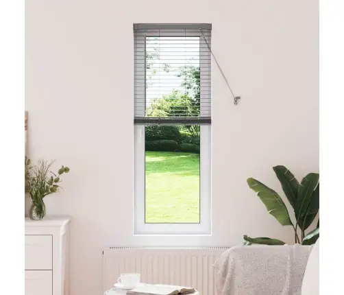 Logu Žalūzija Ar Aizkariem Cits Tumši Pelēka 80 X 130 Cm Alumīnijs Vidaxl Logu Žalūzija Ar Aizkariem Cits Tumši Pelēka 80 X 130 Cm Alumīnijs Vidaxl