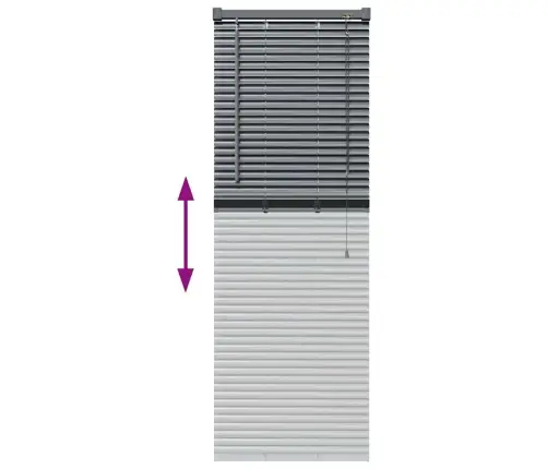 Logu Žalūzija Ar Aizkariem Cits Tumši Pelēka 80 X 130 Cm Alumīnijs Vidaxl Logu Žalūzija Ar Aizkariem Cits Tumši Pelēka 80 X 130 Cm Alumīnijs Vidaxl