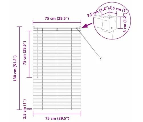 Logu Žalūzija Ar Aizkariem Cits Tumši Pelēka 80 X 130 Cm Alumīnijs Vidaxl