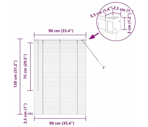 Aknarulo Kardinatega Tumehall Alumiinium