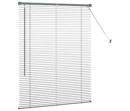 Langų Žaliuzė Su Užuolaidomis Tamsiai Pilka Aliuminis