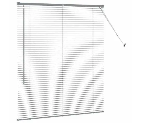 Langų Žaliuzė Su Užuolaidomis Tamsiai Pilka Aliuminis