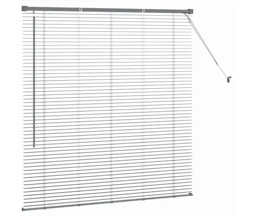 Logu Žalūzija Ar Aizkariem Cits Tumši Pelēka 80 X 130 Cm Alumīnijs Vidaxl