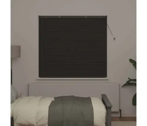 Logu Žalūzija Ar Aizkariem Cits Tumši Pelēka 80 X 130 Cm Alumīnijs Vidaxl