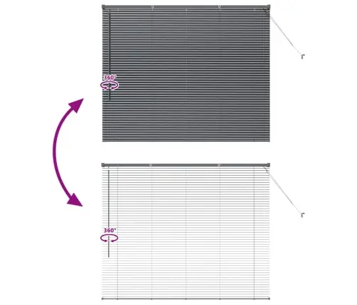 Logu Žalūzija Ar Aizkariem Cits Tumši Pelēka 80 X 130 Cm Alumīnijs Vidaxl