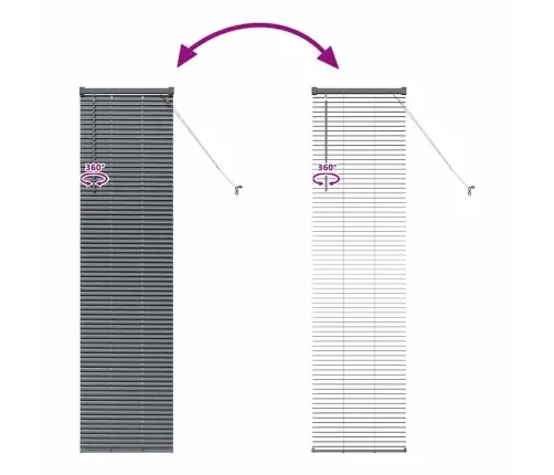 Logu Žalūzija Ar Aizkariem Cits Tumši Pelēka 80 X 130 Cm Alumīnijs Vidaxl