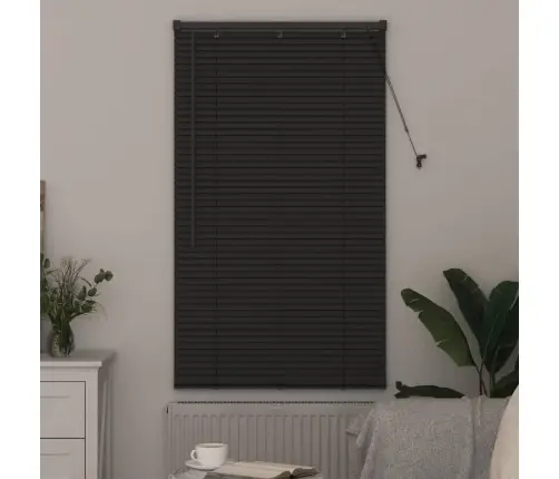 Logu Žalūzija Ar Aizkariem Cits Tumši Pelēka 80 X 175 Cm Alumīnijs Vidaxl