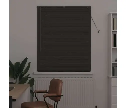 Logu Žalūzija Ar Aizkariem Cits Tumši Pelēka 100 X 175 Cm Alumīnijs Vidaxl