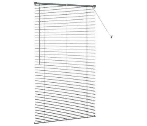 Logu Žalūzija Ar Aizkariem Cits Tumši Pelēka 100 X 175 Cm Alumīnijs Vidaxl