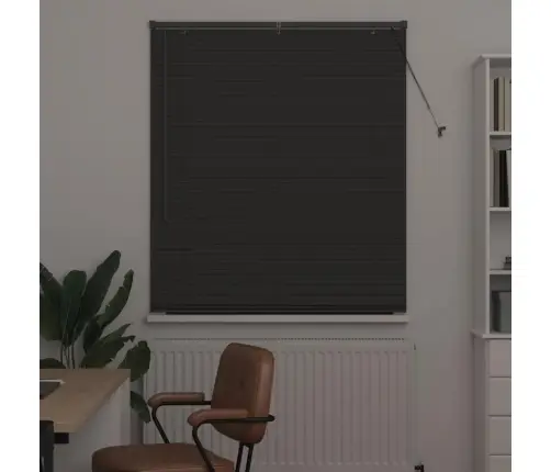 Logu Žalūzija Ar Aizkariem Cits Tumši Pelēka 120 X 175 Cm Alumīnijs Vidaxl