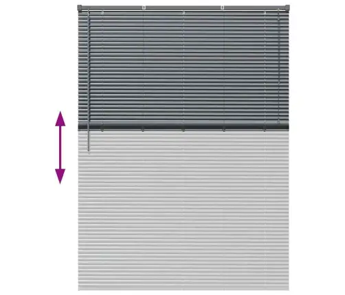 Logu Žalūzija Ar Aizkariem Cits Tumši Pelēka 80 X 130 Cm Alumīnijs Vidaxl Logu Žalūzija Ar Aizkariem Cits Tumši Pelēka 80 X 130 Cm Alumīnijs Vidaxl