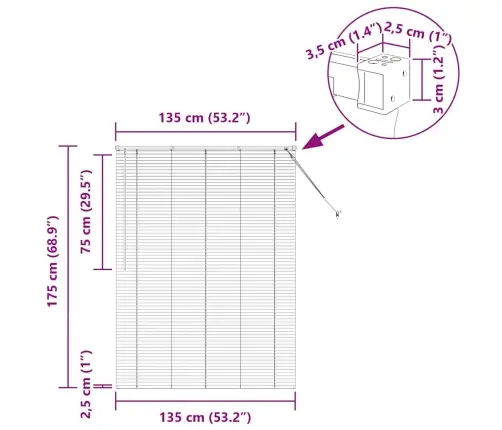 Logu Žalūzija Ar Aizkariem Cits Tumši Pelēka 135 X 175 Cm Alumīnijs Vidaxl
