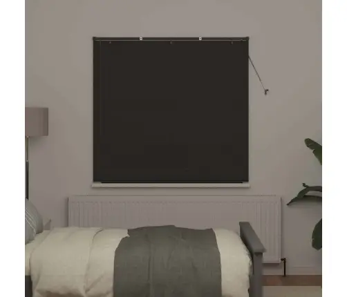 Logu Žalūzija Ar Aizkariem Cits Tumši Pelēka 140 X 175 Cm Alumīnijs Vidaxl