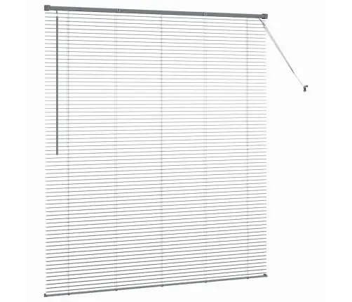 Logu Žalūzija Ar Aizkariem Cits Tumši Pelēka 80 X 130 Cm Alumīnijs Vidaxl