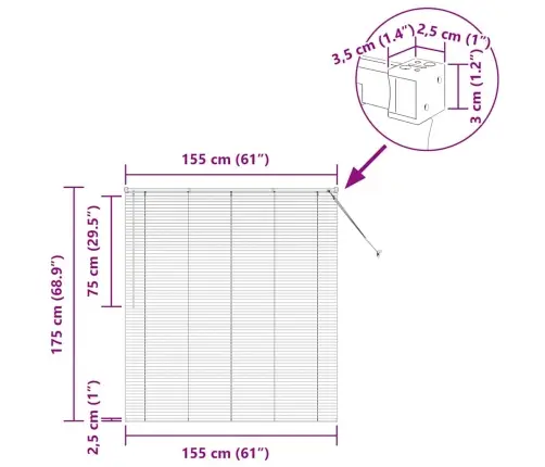 Logu Žalūzija Ar Aizkariem Cits Tumši Pelēka 80 X 130 Cm Alumīnijs Vidaxl