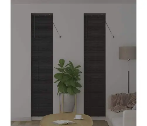 Logu Žalūzija Ar Aizkariem Cits Tumši Pelēka 40 X 220 Cm Alumīnijs Vidaxl