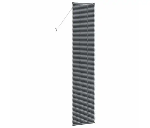 Logu Žalūzija Ar Aizkariem Cits Tumši Pelēka 80 X 130 Cm Alumīnijs Vidaxl