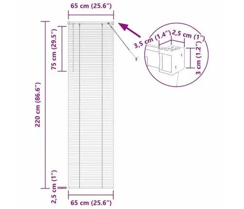 Logu Žalūzija Ar Aizkariem Cits Tumši Pelēka 80 X 130 Cm Alumīnijs Vidaxl
