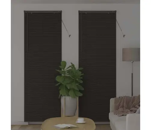 Logu Žalūzija Ar Aizkariem Cits Tumši Pelēka 80 X 130 Cm Alumīnijs Vidaxl