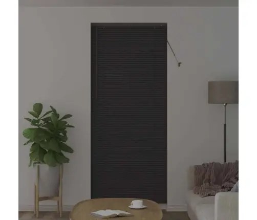 Logu Žalūzija Ar Aizkariem Cits Tumši Pelēka 80 X 130 Cm Alumīnijs Vidaxl