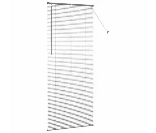 Logu Žalūzija Ar Aizkariem Cits Tumši Pelēka 80 X 130 Cm Alumīnijs Vidaxl