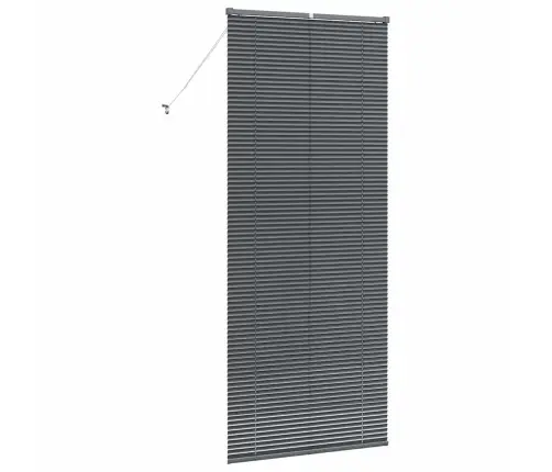 Logu Žalūzija Ar Aizkariem Cits Tumši Pelēka 90 X 220 Cm Alumīnijs Vidaxl Logu Žalūzija Ar Aizkariem Cits Tumši Pelēka 90 X 220 Cm Alumīnijs Vidaxl