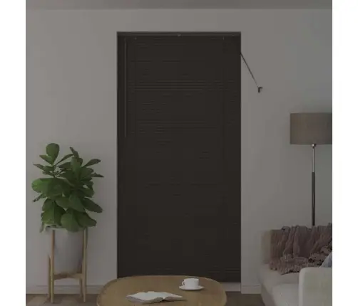 Logu Žalūzija Ar Aizkariem Cits Tumši Pelēka 80 X 130 Cm Alumīnijs Vidaxl