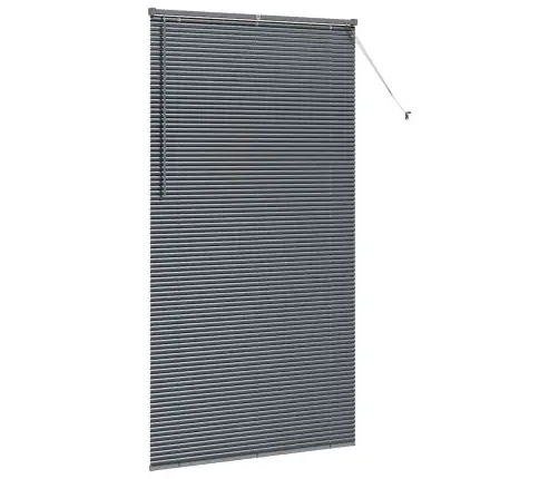 Logu Žalūzija Ar Aizkariem Cits Tumši Pelēka 110 X 220 Cm Alumīnijs Vidaxl Logu Žalūzija Ar Aizkariem Cits Tumši Pelēka 110 X 220 Cm Alumīnijs Vidaxl