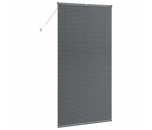 Logu Žalūzija Ar Aizkariem Cits Tumši Pelēka 110 X 220 Cm Alumīnijs Vidaxl Logu Žalūzija Ar Aizkariem Cits Tumši Pelēka 110 X 220 Cm Alumīnijs Vidaxl