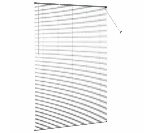 Langų Žaliuzė Su Užuolaidomis Tamsiai Pilka Aliuminis