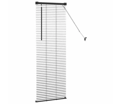Logu Žalūzija Ar Aizkariem Cits Melna 80 X 130 Cm Alumīnijs Vidaxl
